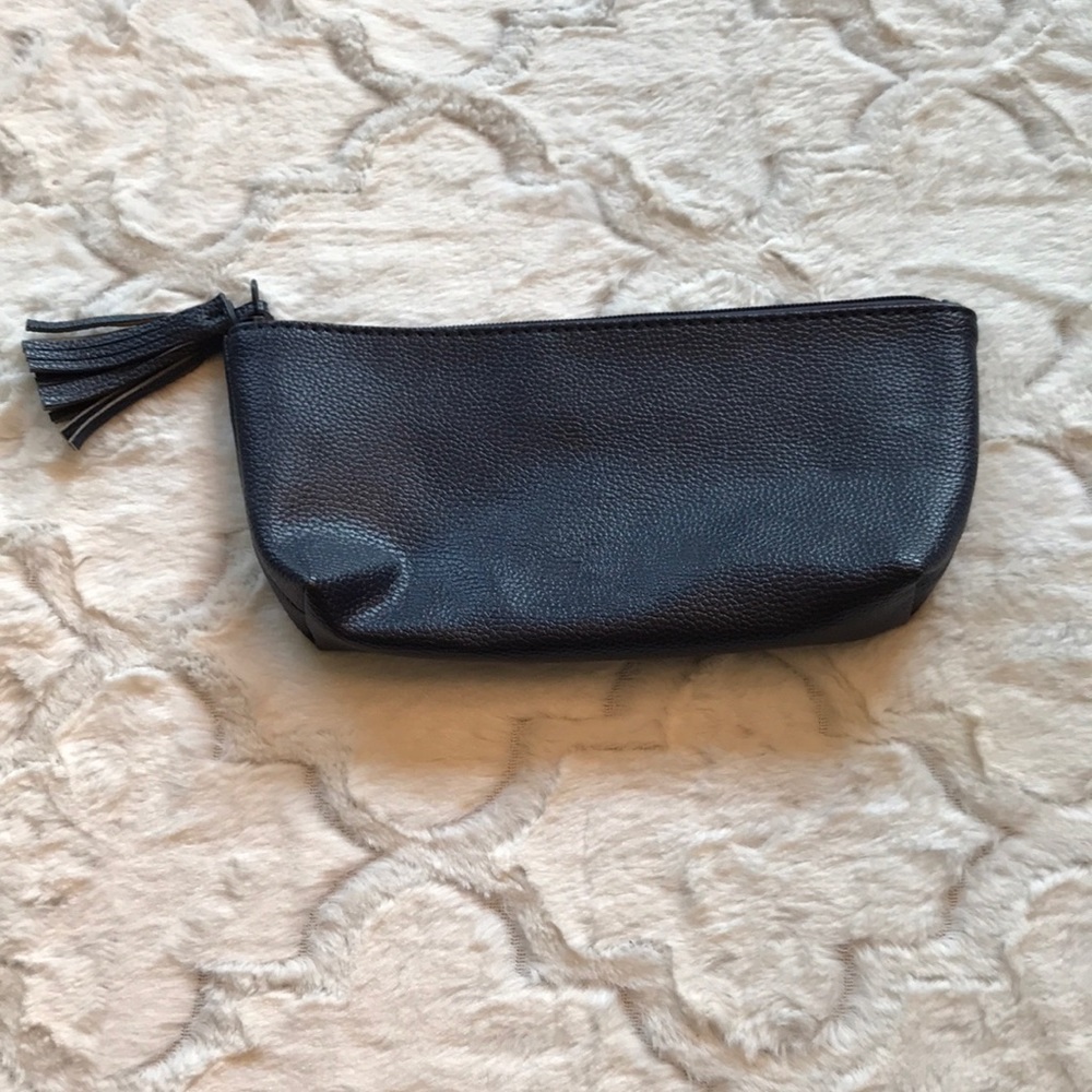 Neiman Marcus vegan navy clutch